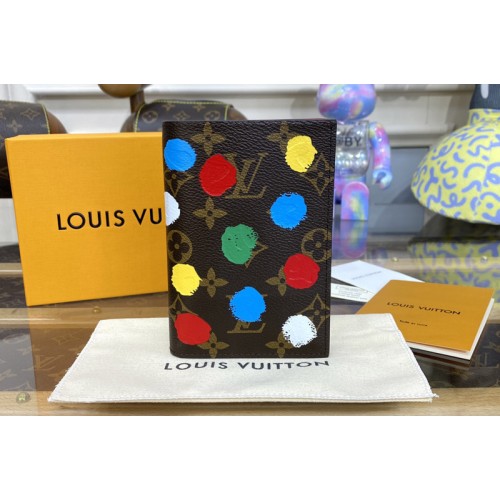 Louis Vuitton M81994 x YK Passport Cover Wallet in Monogram coated canvas with 3D Painted Dots print Louis Vuitton M81994 x YK Passport Cover Wallet in Monogram coated canvas with 3D Painted Dots print
