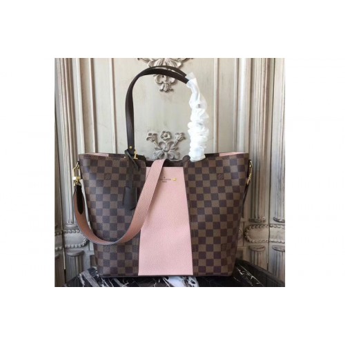 Louis Vuitton N44041 Jersey Bags in Damier Ebene Canvas With Pink Louis Vuitton N44041 Jersey Bags in Damier Ebene Canvas With Pink