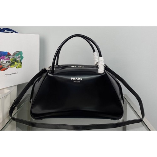 Prada 1BA365 Medium brushed leather Prada Supernova handbag in Black Leagther Prada 1BA365 Medium brushed leather Prada Supernova handbag in Black Leagther