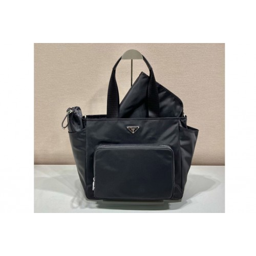 Prada 1BG102 Prada Re-Nylon baby bag in Black Nylon Prada 1BG102 Prada Re-Nylon baby bag in Black Nylon