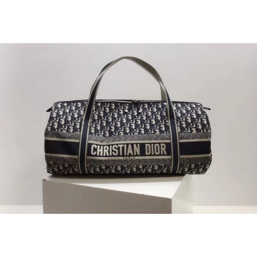 BEIGE AND BLACK DIOR OBLIQUE JACQUARD DUFFLE BAG in Beige and black Dior Oblique jacquard