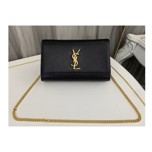 YSL KATE MEDIUM bag IN Black GRAIN DE POUDRE EMBOSSED LEATHER With Gold YSL KATE MEDIUM bag IN Black GRAIN DE POUDRE EMBOSSED LEATHER With Gold