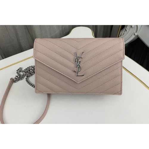 YSL Envelope Chain Wallet IN Pink LAMBSKIN YSL Envelope Chain Wallet IN Pink LAMBSKIN