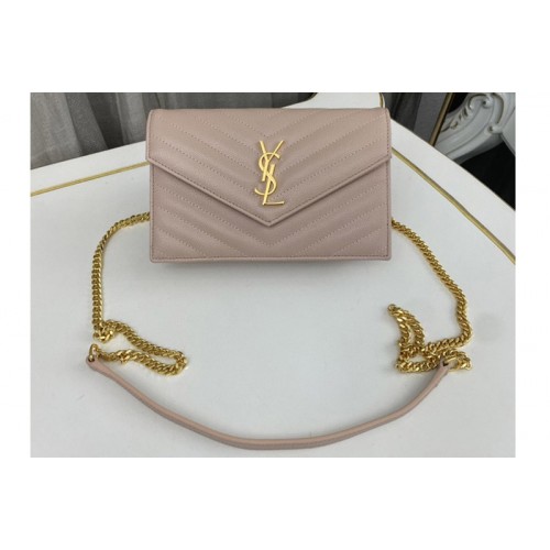YSL Envelope Chain Wallet IN Pink LAMBSKIN YSL Envelope Chain Wallet IN Pink LAMBSKIN