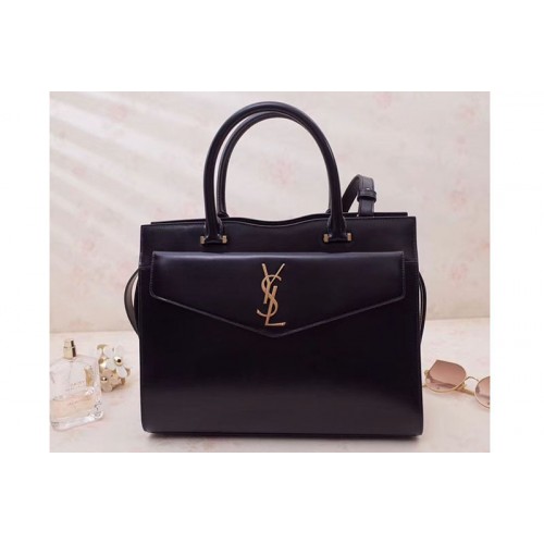 YSL Medium Uptown Tote in Black Shiny Smooth Leather YSL Medium Uptown Tote in Black Shiny Smooth Leather