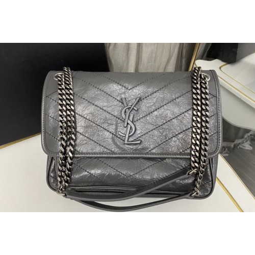 YSL NIKI MEDIUM bag IN Gray VINTAGE LEATHER YSL NIKI MEDIUM bag IN Gray VINTAGE LEATHER
