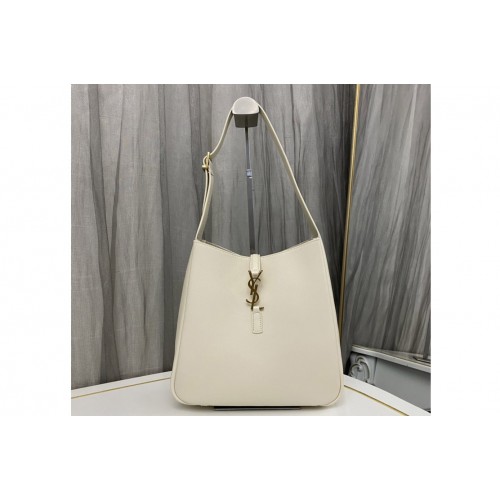 YSL LE 5 A 7 SOFT SMALL Bag IN White SMOOTH LEATHER YSL LE 5 A 7 SOFT SMALL Bag IN White SMOOTH LEATHER